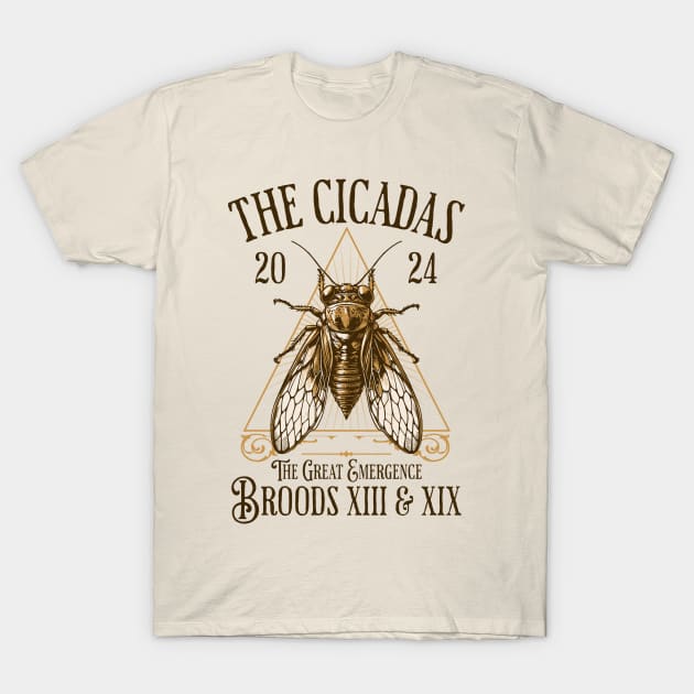 Cicadas 2024 - Brood XIX Brood XIII - Funny Cicada Lover T-Shirt by OrangeMonkeyArt